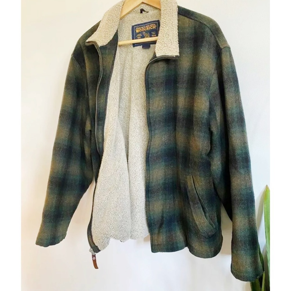 John Rich And Bros Woolrich Wool Zip Coat Plaid